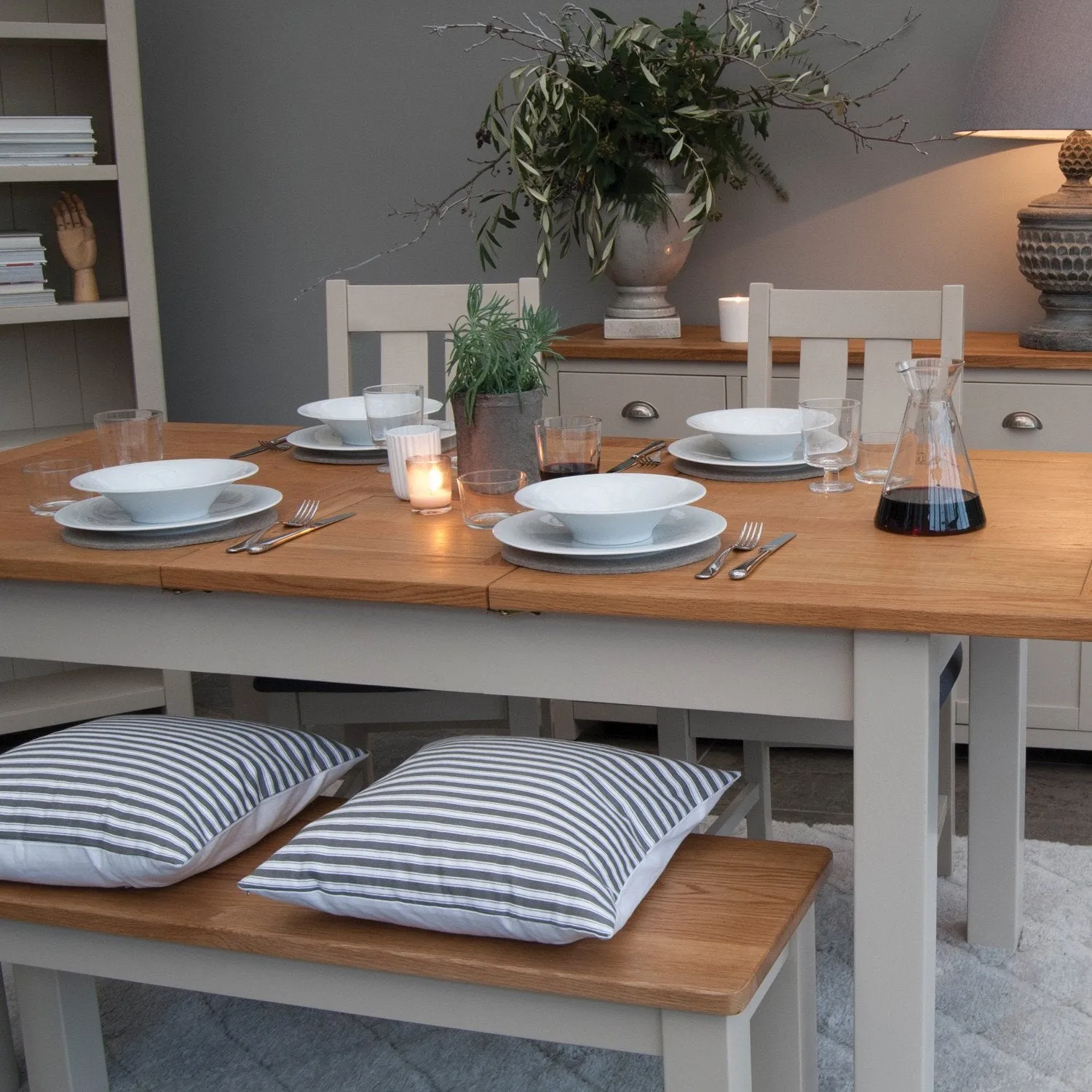 Cottage Lamp Table With Drawer Stone
