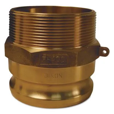 Dixon Valve Global Type F Adapters, 3 in, Male/Male, Brass, G300-F-BR