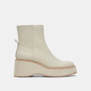 Hilde Boots - Ivory Leather