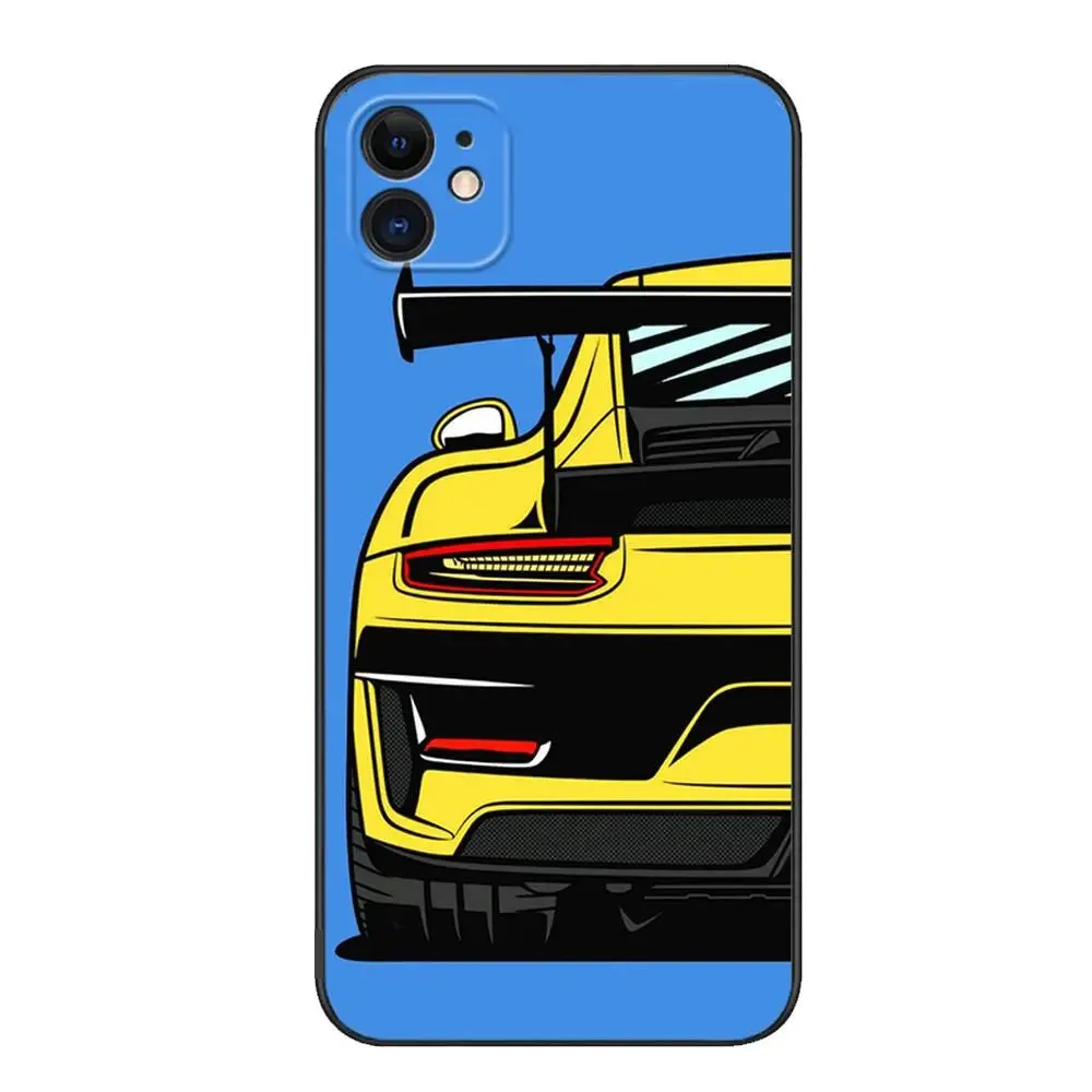 Japan JDM Sports Car soft TPU phone case For Apple IPhone