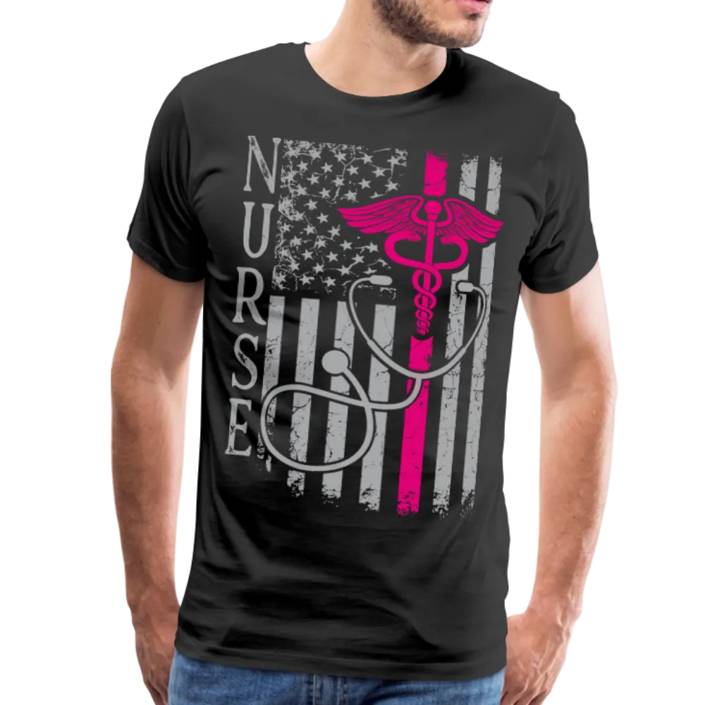 Nurse Flag Men's Premium T-Shirt (CK1643U)