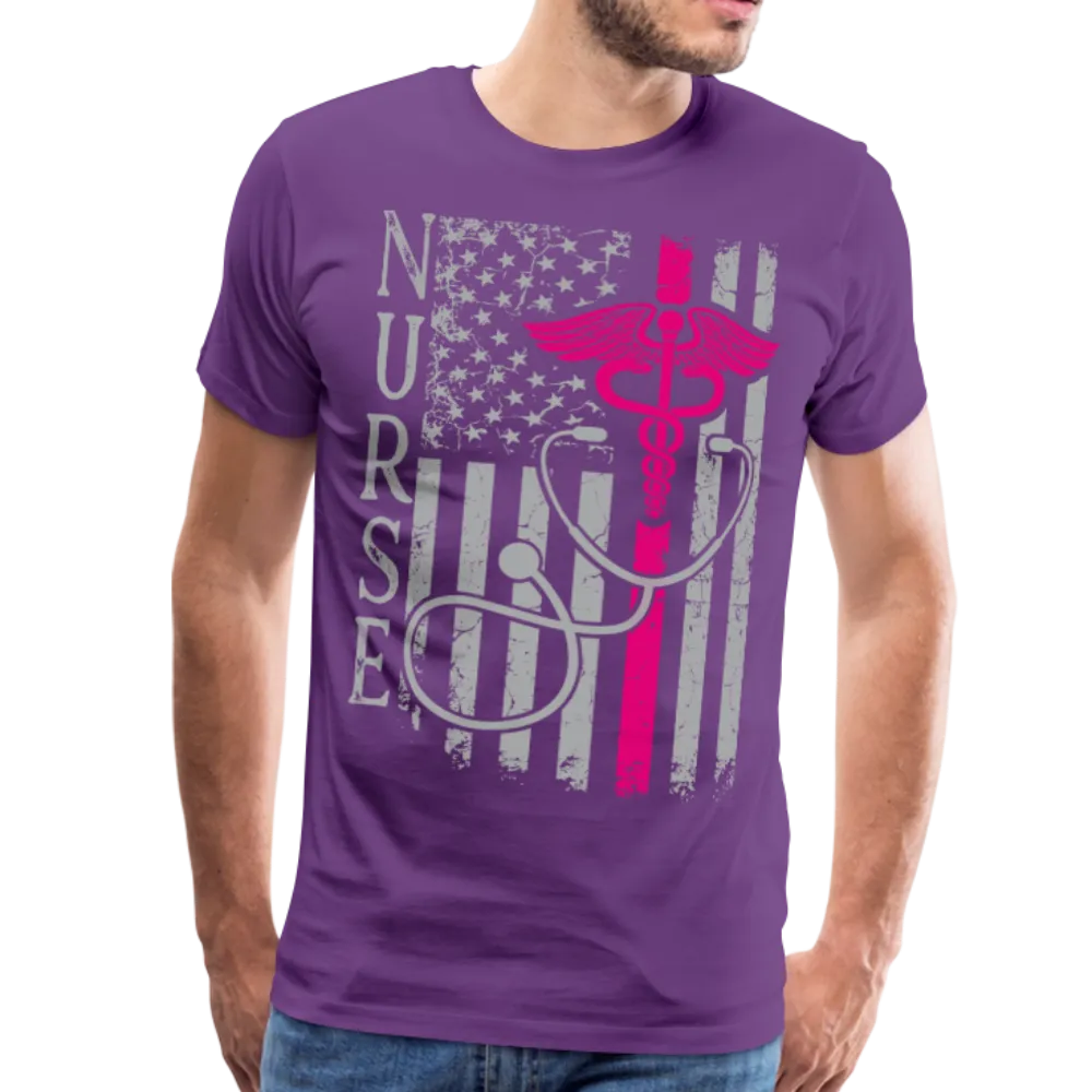 Nurse Flag Men's Premium T-Shirt (CK1643U)