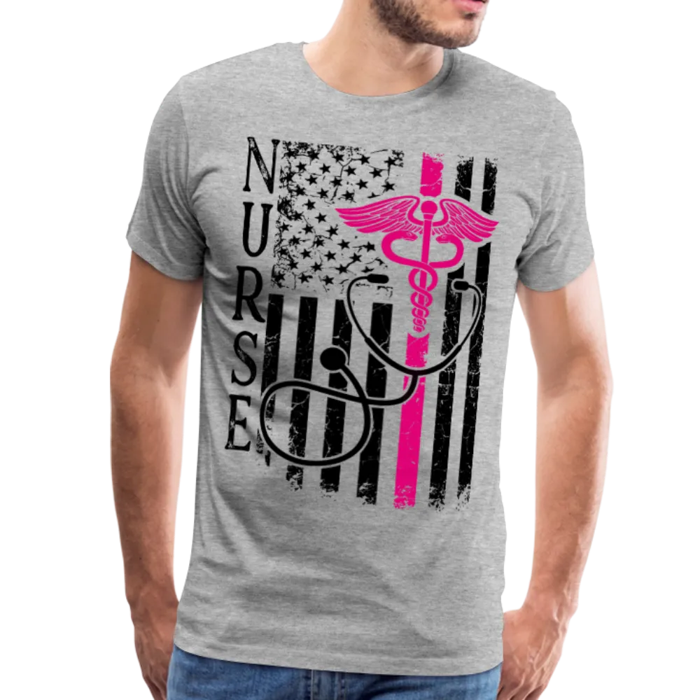 Nurse Flag Men's Premium T-Shirt (CK1643U)