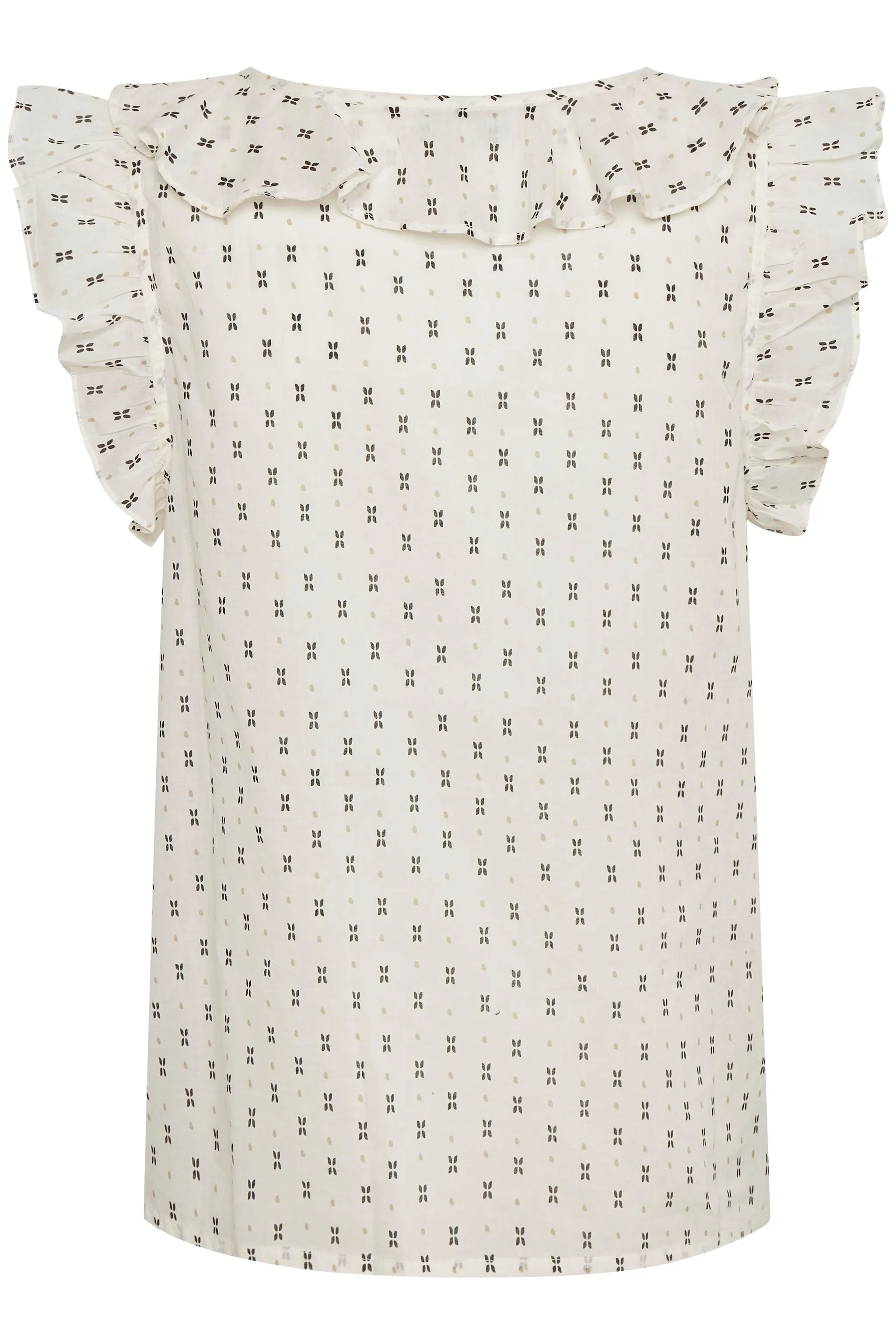 Part Two Ines Sleeveless Blouse (Natural Graphic Print)