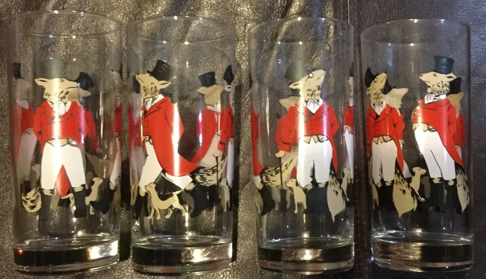 Pitcher and Glasses Snooty Fox Set - Vintage