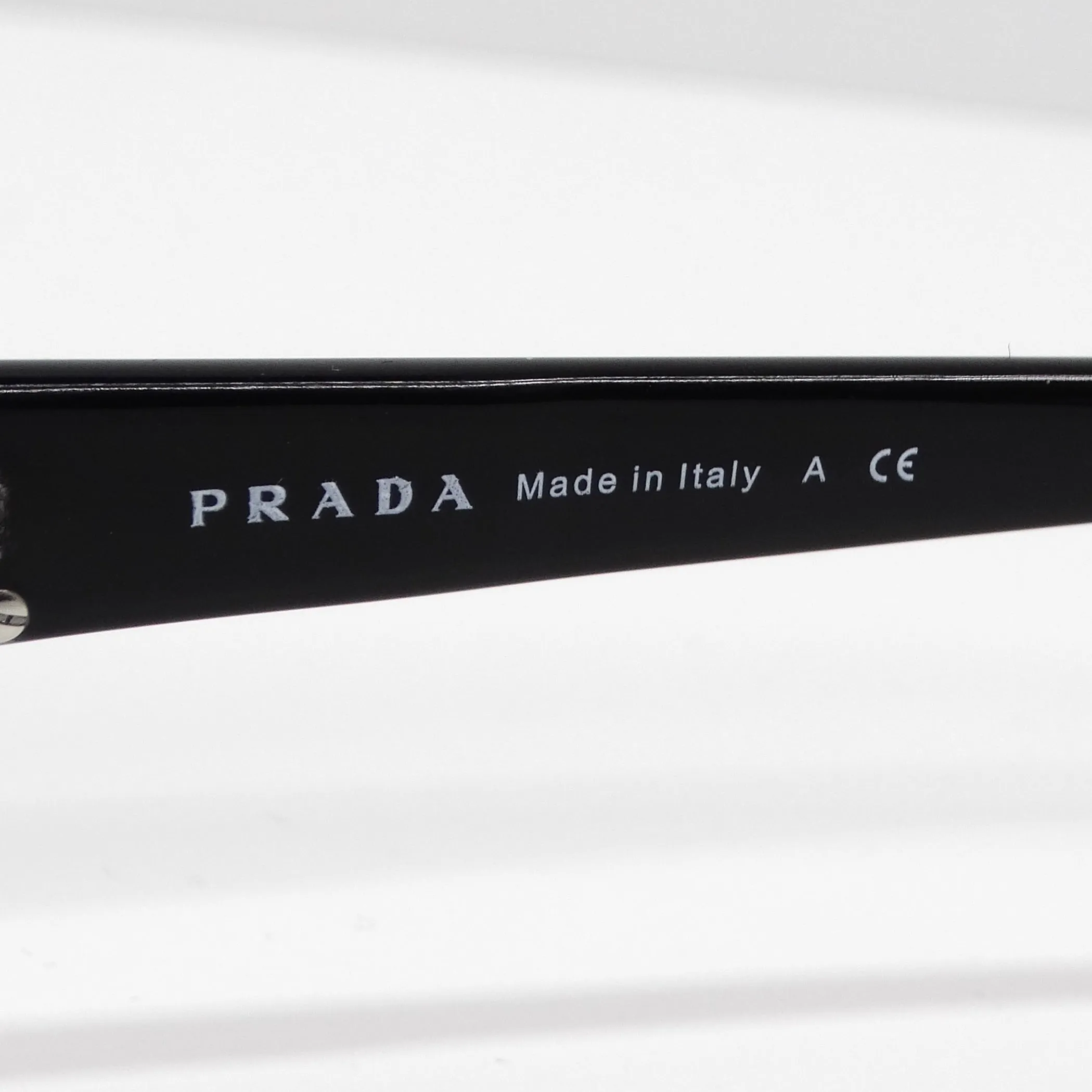 Prada 1990s Black Rectangular Frame Sunglasses