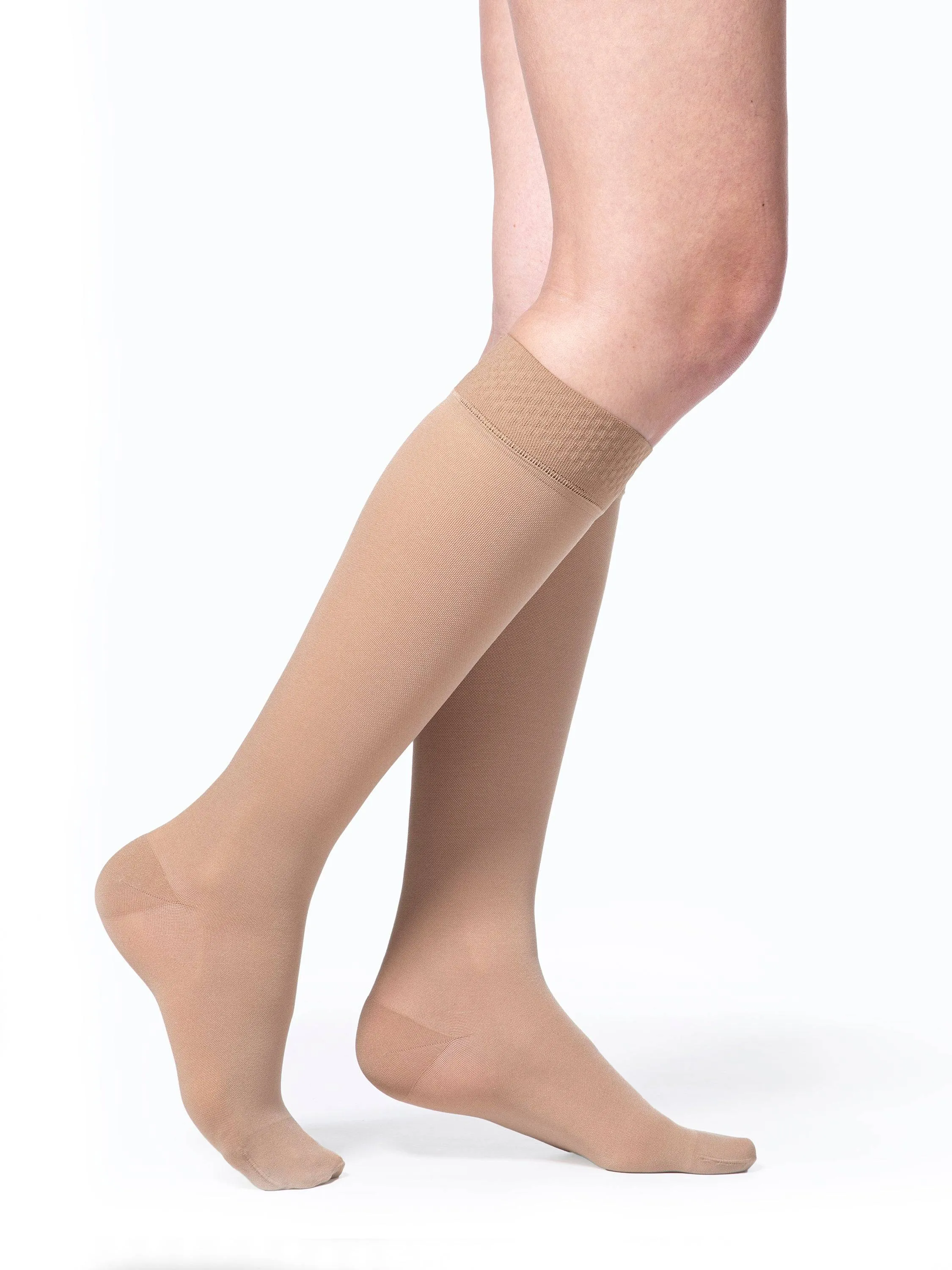 Sigvaris Opaque (Formerly 860 Select Comfort) Women's Knee High w/ Silicone 20-30mmHg-Closed Toe