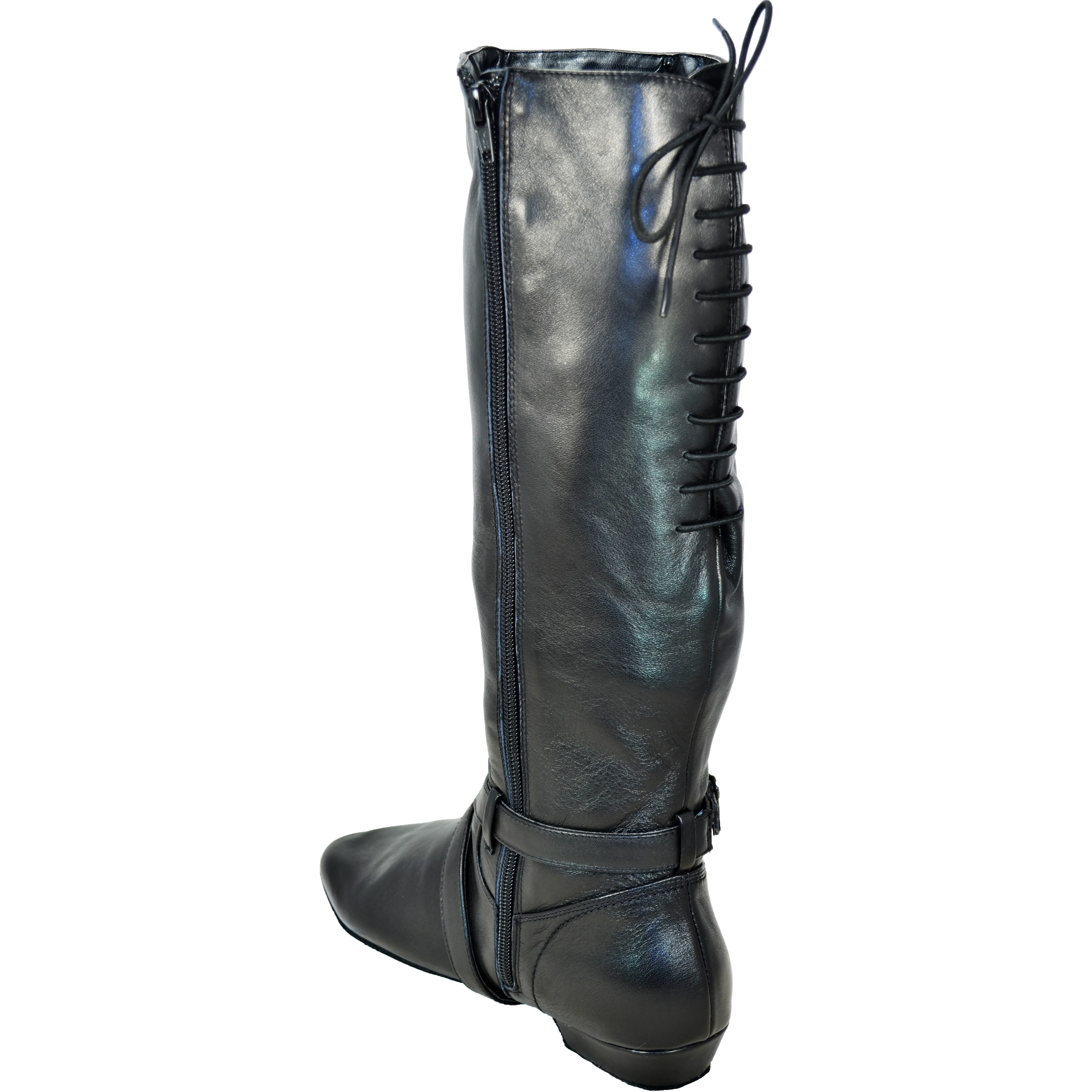 Ultimate Fashion Boot - Tall Lacey - Black Leather