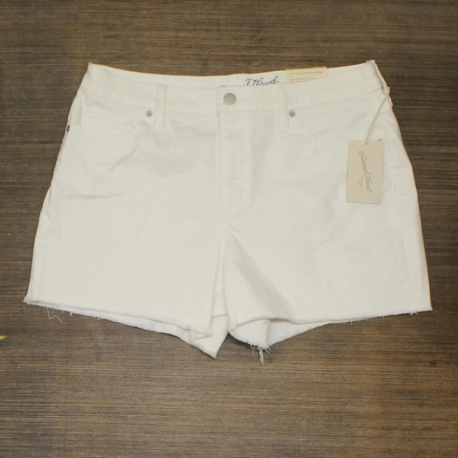 Universal Thread Women's High-Rise Jean Shorts 564088 White 12